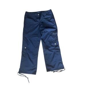 Theory Pants Womens Wide Leg Lightweight Trousers Cargo Black Size 6